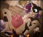  3d_(artwork) absurd_res anthro anthrofied blue_eyes bottle breasts container digital_media_(artwork) equid equine feet friendship_is_magic growth hasbro hi_res horn humanoid_feet mammal my_little_pony nipples plantigrade potion potion_bottle raripunk rarity_(mlp) steamyart teats udder_growth udders unicorn 