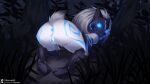  anthro areola blue_areola blue_nipples blue_pussy bovid breasts caprine digital_media_(artwork) fecharis female fingers fur genitals glowing glowing_eyes glowing_genitalia glowing_markings glowing_pussy hair kindred_(lol) lamb_(lol) league_of_legends likunea looking_at_viewer mammal markings mask medium_breasts nipples nude pussy riot_games sheep simple_background solo spread_legs spreading text url white_body white_fur white_hair 