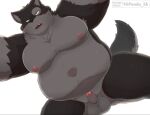  2023 96panda anthro balls belly big_belly domestic_cat erection felid feline felis genitals hi_res kemono lagoon_lounge male mammal moobs navel nipples overweight overweight_male penis small_penis solo yamato_(lagoon_lounge) 