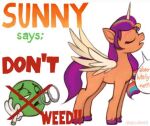  drugs equid equine female feral hasbro horse mammal marijuana marsminer meme mlp_g5 my_little_pony pony solo sunny_starscout_(mlp) 