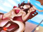  absurd_res anthro arousing beach big_breasts bikini bra breasts clothed clothing female hi_res invalid_tag lounger mammal panties rithios ritios sea seaside smile solo sun sunbathing swimwear underwear vacation water 