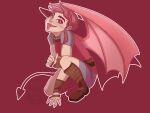  clothed clothing ear_piercing female hair hi_res humanoid mirablake_art nimona nimona_(nimona) piercing pink_hair solo tail tongue tongue_out wings 