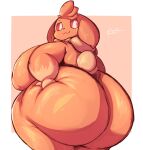  big_breasts big_butt breasts butt female generation_9_pokemon hi_res lightmizano looking_at_viewer looking_back nintendo pawmot pokemon pokemon_(species) short_stack simple_background slightly_chubby solo thick_thighs 