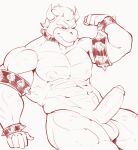  absurd_res anthro barazoku bowser breasts don_conej0 furry genitals hi_res invalid_tag male male/male mario_bros muscular nintendo penis sex solo 
