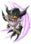  absurdres animal_focus black_eyes blush claws colored_sclera full_body grin highres horns ko-chin-4327 looking_at_viewer no_humans open_mouth perrserker pokemon pokemon_(creature) red_sclera sharp_teeth slashing smile solo standing teeth white_background 