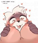  &lt;3 &lt;3_eyes absurd_res anthro bodily_fluids breast_grab breast_squeeze breast_squish breasts female gulonine hand_on_breast hi_res kinktober mammal marten mustelid musteline pilot_(riotbackup) pine_marten riotbackup saliva saliva_string solo squish text 