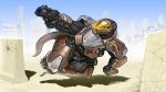  16:9 action_pose anthro armor blue_sky body_armor bodysuit borisalien claws clothing desert female gun handgun headgear helmet hi_res holding_gun holding_object holding_weapon jumping khala_(unstopable344) komodo_dragon lizard lunging monitor_lizard pose ranged_weapon reptile revolver scalie science_fiction skinsuit sky solo tail tight_clothing weapon widescreen yellow_eyes 