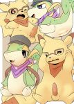  bedroom_eyes blush clothing duo eyewear female feral generation_1_pokemon generation_5_pokemon glasses hat headgear headwear hi_res male male/female narrowed_eyes nintendo pikachu plant pokemon pokemon_(species) pokemon_mystery_dungeon pu_sukebe scarf seductive shy snivy vines 