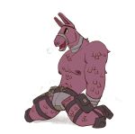  abs animate_inanimate anthro balls bandage bandaged_arm bandaged_neck barely_visible_genitalia belt black_eyebrows bulge camelid chest_tuft clothing cseed ears_up epic_games eye_patch eyebrows eyewear floor fortnite fur genitals jockstrap knee_pads kneeling legband living_pinata llama looking_up lt._john_llama male mammal navel nipples open_mouth pecs pinata pink_body pink_fur pink_nipples presenting simple_background solo steamy_breath tactical_gear teeth tongue tuft tufted_fur underwear white_background wool_(fur) 