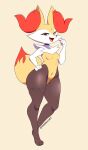  anthro biped braixen breasts female generation_6_pokemon hand_on_hip hi_res hidden-cat inner_ear_fluff legband nintendo pokemon pokemon_(species) solo tail thick_thighs thighband tuft yellow_tail 