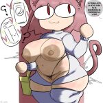  absurd_res age_difference animal_humanoid big_breasts big_butt breasts butt cat_humanoid clothing ejavvox exposed_breasts felid felid_humanoid feline feline_humanoid female floating_hearts hair hi_res huge_thighs humanoid legwear mammal mammal_humanoid motion_lines navel neco-arc_destiny neco_spirit offscreen_character older_female pink_hair pubes question_mark red_eyes short_hair solo spanish_text squish sweater text thick_thighs thigh_gap thigh_highs thigh_squish topwear 