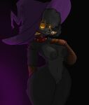  animatronic anthro areola black_eyes bovid breasts caprine clothing collar crotch_tuft fangs female fur genitals glowing glowing_eyes grey_areola grey_body grey_fur grey_nipples hand_on_chest hat headgear headwear hi_res horn machine mammal medlinss navel nipples nude pupils purple_background purple_clothing purple_hat purple_headwear pussy robot sha_(twf) sheep sheep_witch_(twf) simple_background slit_pupils solo spiked_collar spikes teeth the_walten_files thick_thighs tuft wide_hips witch_hat yellow_sclera 