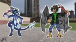  16:9 2023 3d_(artwork) anthro avian bird black_body black_fur blue_body blue_eyes blue_fur bottomwear chuck_(nightbush) clothing crowbar denim denim_clothing digital_media_(artwork) fedora fur garry&#039;s_mod green_eyes grin hair half-life hat head_markings headgear headwear hi_res hoodie horn humor jacket jeans joke leather leather_clothing leather_jacket leather_topwear lix_(nightbush) long_ears long_tail male mane markings meme messy_hair nightbush pants photo_background photography_(artwork) serious serious_face signature smile spikes tail talons tools topwear twitter valve vampire_finch vernid widescreen wings 