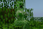  anthro big_breasts breasts creeper_(minecraft) erikina15 eyelashes female hi_res microsoft minecraft mojang xbox_game_studios 