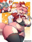  achakura anthro big_breasts blush breasts canid canine canis clothed clothing female fur hair hi_res mammal smile thick_thighs tongue 