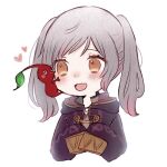  fire_emblem fire_emblem_awakening hood jiro_baji light_blush long_hair open_mouth pikmin_(creature) pikmin_(series) red_pikmin robin_(female)_(fire_emblem) robin_(fire_emblem) twintails white_hair yellow_eyes 