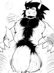  anthro asher_(jordo) balls big_balls big_penis canid canine canis domestic_dog genitals hi_res jordo_(artist) male mammal nipples penis pubes slightly_chubby solo speech_bubble text tongue tongue_out were werecanid werecanine werewolf 