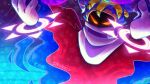  1boy buckle crown dated disembodied_limb highres horns kirby&#039;s_return_to_dream_land kirby_(series) looking_at_viewer magolor male_focus master_crown no_humans red_eyes signature solo star_(symbol) themandarineternal 