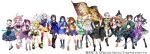  6+girls abeno-shakuji-maya absurdres aiguillette animal_ears animal_hands animal_hat animal_hood aqua_gloves artist_request asymmetrical_legwear baggy_pants bandaid bandaid_on_knee bandaid_on_leg belt black_belt black_cape black_choker black_collar black_dress black_footwear black_hair black_headwear black_jacket black_pants black_shorts black_skirt black_socks blonde_hair blue_dress blue_eyes blue_footwear blue_hair blue_jacket blue_skirt blunt_bangs blush bow bracelet braid brown_hair cape cat_ears cat_hat choker closed_mouth collaboration collar copyright corset crop_top cropped_jacket demon_horns denonbu detached_collar double_bun dress epaulettes everyone fake_animal_ears fake_wings feathered_wings flag fox_mask frown full_body fur_collar gloves gold_trim green_eyes green_footwear green_jacket green_skirt grey_eyes grey_hair grey_pantyhose hagehiro haijima_ginka hair_between_eyes hair_bow hair_bun hair_ears hair_ornament hairclip hand_on_own_face hand_on_own_hip hand_up hat headphones headphones_around_neck hidaka_reina_(denonbu) high_heels highres holding holding_flag hood hood_up horns houou_karin inubousaki_shian jacket jewelry kayano_futaba kneehighs kurogane_tama logo long_hair long_sleeves looking_at_viewer low_twintails mask mask_on_head midriff mika_pikazo_(style) minakami_hina multicolored_hair multiple_girls nail_polish nurse_cap official_alternate_costume official_art ogami_matoi open_clothes open_jacket open_mouth orange_footwear orange_hair orange_jacket own_hands_together pants pantyhose paw_gloves pink_eyes pink_footwear pink_gloves pleated_skirt pumps purple_dress purple_eyes purple_footwear purple_hair purple_nails rabbit_hood reaching reaching_towards_viewer red_eyes red_hair reml sakurano_mimito sandals see-through serious seto_mitsuki_(denonbu) shawl shinonome_kazune shirokane_aki short_hair shorts side_ponytail skirt sleeveless sleeveless_dress smile socks standing strapless strapless_dress streaked_hair taiga_lucia thighhighs tongue tongue_out torn_clothes torn_thighhighs twin_braids twintails v-shaped_eyebrows very_long_hair white_hair white_jacket white_pants white_shorts white_socks white_thighhighs wings yellow_eyes yellow_socks 