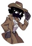  2020 4_fingers anthro avian beak biped bird black_hair clothed clothing corvid corvus_(genus) crow dark_body disney ducktales ducktales_(2017) female fingers hair hat headgear headwear inspector_tezuka kinu_go_shi oscine passerine simple_background solo white_background 