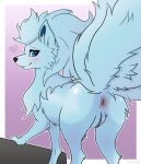  &lt;3 9_tails absurd_res alolan_form alolan_ninetales anus artist_name black_line_art black_nose black_outline blue_eyes blue_inner_ear blue_pupils blush blush_lines border brown_floor bruhsugga butt canid canine clitoris cool_colors crotch_tuft cute_fangs eye_glint eyelashes female feral flowing_hair fluffy fluffy_butt fluffy_ears fluffy_fur fluffy_hair fluffy_head fluffy_legs fluffy_tail fluffy_tails fur fur_tuft genitals glistening glistening_eyes gradient gradient_background hair head_tuft hi_res inner_ear_fluff long_fur long_hair looking_at_viewer looking_back mammal multi_tail neck_tuft nintendo one_leg_up outline pink_anus pink_background pink_blush pink_pussy pokemon pokemon_(species) presenting presenting_anus presenting_hindquarters presenting_pussy presenting_to_viewer prick_ears pupils pussy raised_leg regional_form_(pokemon) shaded signature simple_background smile smiling_at_viewer snaggle_tooth soft_shading solo tail teeth torso tuft white_body white_border white_butt white_fur white_hair white_head white_head_tuft white_inner_ear_fluff white_legs white_neck white_neck_tuft white_outline white_tail white_tails 