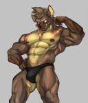  abs another_eidos_of_dragon_vein_r anthro clothed clothing dagantfus_(artist) hi_res hyena male mammal muscular muscular_anthro muscular_male nipple_piercing nipples nitro_(anothereidos_r) partially_clothed pecs piercing solo underwear vein veiny_muscles 
