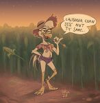  2023 anthro arm_tuft avian bangs barefoot beak belly_tuft bird bodily_fluids body_hair bottomwear brown_body brown_clothing brown_feathers cheek_tuft chest_tuft chicken claws clothing corn cornfield countryside crop_top cutoffs daisy_dukes dated denim denim_clothing dialogue dirt_path disney ducktales ducktales_(2017) elbow_tuft english_text evening eyewear facial_tuft feathers feet fluffy fluffy_hair food galliform gallus_(genus) genital_fluids gesture gingham glasses grey_body grey_clothing grey_feathers gyro_gearloose hair half-closed_eyes hand_on_hip happy_trail hat headgear headwear heel_claw holding_object hotpants male narrowed_eyes orange_beak orange_clothing orange_feet orange_legs phasianid pinky_out plant purple_clothing pussy_juice red_clothing scuted_feet scuted_legs scutes shellyochunks shirt shorts signature sky solo southern southern_accent speech_bubble spurs_(anatomy) star starry_sky straw_hat tail_feathers talons tan_body tan_clothing tan_feathers text tied_shirt toe_claws topwear trans_(lore) trans_man_(lore) tuft wheat white_body white_claws white_feathers 