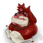  absurd_res anthro artist_blackdwhite big_breasts big_butt big_female_small_male breasts butt dominant dominant_female female five five_nights_at_freddy&#039;s foxy_(cally3d) foxy_(fnaf) hi_res male male/female scottgames smile solo 