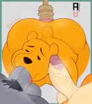  anal anal_tugging anthro apollosardor asinus balls bear big_butt butt chubby_male disney donkey eeyore equid equine felid genitals group hi_res male male/male mammal object_in_ass pantherine penis pooh_bear sex simple_background text thick_thighs tiger tigger tongue trio winnie_the_pooh_(franchise) 