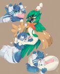  absurd_res blush bodily_fluids cum decidueye fellatio generation_6_pokemon generation_7_pokemon genital_fluids genitals hi_res male male/male meowstic nintendo oral penile penis pixelyteskunk pokemon pokemon_(species) sex 