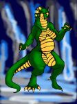  anthro belly belly_scales big_breasts breasts danellz digital_media_(artwork) dragon female green_body green_scales multicolored_body multicolored_scales non-mammal_breasts pregnant scales solo thick_thighs two_tone_body two_tone_scales yellow_body yellow_scales 