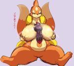  anthro anthro_on_feral bestiality big_breasts black_body black_fur breasts duo female feral floatzel fur generation_4_pokemon generation_5_pokemon hi_res larger_anthro larger_female mohurin nintendo orange_body orange_fur pokemon pokemon_(species) size_difference zorua 