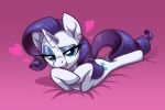  &lt;3 2018 blue_eyes cutie_mark ear_piercing equid equine eyeshadow female feral friendship_is_magic hair half-closed_eyes hasbro hi_res hooves horn looking_at_viewer lying makeup mammal my_little_pony narrowed_eyes on_front open_mouth piercing purple_hair purple_tail rarity_(mlp) sketchy_skylar solo tail unicorn white_body 