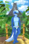  absurd_res amusement_park beach clothing dasharob eyewear hi_res humanoid male mammal mustelid otter seaside solo speedo sunglasses swimwear water_park 