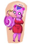  animal_crossing anthro big_breasts big_penis blush bodily_fluids breasts clothed clothing dark_sclera dress duo erect_nipples female fur genital_fluids genitals hi_res human male male/female mammal minus8 nintendo nipples peanut_(animal_crossing) penis pink_body pink_fur precum rodent sciurid smile solo squirrel_tail thick_thighs tree_squirrel 