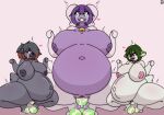  &lt;3 absurd_res big_breasts bodily_fluids breasts crying egg female generation_6_pokemon goodra group hi_res nintendo oviposition pokemon pokemon_(species) pregnant tears tubfy 
