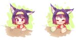  animal_ear_fluff animal_ears blush closed_eyes fox_ears fox_girl gao790979163 gradient_hair hair_between_eyes hairband hakama hatsuse_izuna highres japanese_clothes kimono long_sleeves multicolored_hair no_game_no_life open_mouth pink_kimono purple_eyes purple_hair red_hakama short_sleeves sleeves_past_wrists smile upper_body wide_sleeves yellow_hairband 