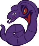  2020 arbok dognoms fangs feral generation_1_pokemon markings nintendo open_mouth pokemon pokemon_(species) purple_body purple_eyes purple_mouth purple_scales purple_tongue red_body red_scales reptile scale_markings scales scalie signature snake solo teeth tongue tongue_out yellow_body yellow_scales 
