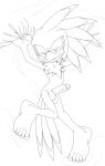  5_toes absurd_res accipitrid accipitriform avian balls barefoot bird feet foot_ninja15 genitals hi_res humanoid jet_the_hawk line_art male monochrome penis sega solo sonic_riders sonic_the_hedgehog_(series) toes 