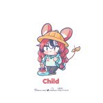  :3 aged_down alternate_costume animal_ears backpack bag black_hair blue_eyes blush_stickers bow braid chibi colored_tips commentary english_commentary full_body hakos_baelz hat highres hololive hololive_english instagram_username low_twintails monja_(monja0521) mouse_ears mouse_girl mouse_tail multicolored_hair pixiv_username red_hair school_hat streaked_hair tail tail_bow tail_ornament twin_braids twintails twitter_username v-shaped_eyebrows virtual_youtuber white_hair yellow_headwear 