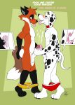 101_dalmatian_street 101_dalmatians absurd_res balls blush blush_lines bodily_fluids butt canid canine canis close-up clothed clothing collar cum dalmatian disney doggettdouglasmcdog domestic_dog duo dylan_(101_dalmatians) english_text fergus_(101_dalmatians) fingering fox genital_fluids genitals hi_res holding_penis male male/male mammal partially_clothed penis profanity red_clothing red_underwear text tongue tongue_out underwear underwear_down yellow_clothing yellow_underwear 