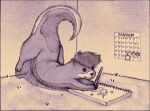  calendar digital_media_(artwork) drawing feral keith_(marsminer) male mammal marsminer mustelid otter pixel_(artwork) solo 