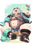  absurd_res anthro bear belly belt bulge butt cigarette cigarette_in_mouth clothing eyewear flower fur goggles hechaxianzhi hi_res hibiscus jacket jockstrap leib_(tas) lifewonders male mammal musclegut navel object_in_mouth open_toe_footwear pawpads pecs plant polar_bear sitting smoking solo straps tokyo_afterschool_summoners topwear tropical_beverage underbutt underwear ursine white_body white_fur 