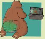  absurd_res anal anthro bear bodily_fluids butt cartoon_network digital_media_(artwork) dominant dominant_male duo facesitting fart fart_cloud fart_fetish farting_on_face feet felid grizzly_(wbb) hi_res licking male male/male mammal obese oral overweight pantherine rear_view rimming sebboh sex sitting_on_another sweat sweaty_butt sweaty_feet sweaty_legs tiger tongue tongue_out we_bare_bears 