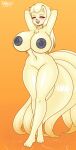  blush breasts dark_nipples female full-length_portrait generation_1_pokemon genitals hi_res ninetales nintendo nipples pokemon pokemon_(species) portrait pussy razplus smile solo tail wet 