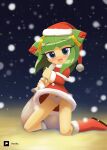  christmas christmas_clothing christmas_headwear clothing cosmo_the_seedrian costume elemental_creature female flora_fauna hat headgear headwear hi_res holidays howxu panties panty_shot plant santa_costume santa_hat seedrian sega snow solo sonic_the_hedgehog_(series) sonic_x underwear 