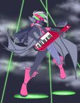  2016 80&#039;s_theme anthro bat bat_wings biped black_nose boots cape claws clothed clothing eyewear footwear front_view glasses green_hair grey_hair hair hi_res holding_musical_instrument holding_object keyboard_instrument keytar malachyte male mammal membrane_(anatomy) membranous_wings multicolored_hair musical_instrument neon open_mouth pink_body pink_boots pink_clothing pink_eyewear pink_footwear pink_glasses pink_hair playing_music short_hair solo sparkles standing teeth tight_clothing winged_arms wings 