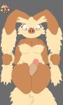  absurd_res angry anthro around_drum bodily_fluids breasts cleavage clothed clothing cross-popping_vein cum duo female fusion generation_1_pokemon generation_4_pokemon genital_fluids genitals hi_res human hybrid leaking_precum lopunny male male/female mammal muscular muscular_female nintendo penis pokemon pokemon_(species) pokemon_fusion precum primeape sex thigh_sex 