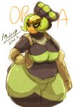  absurd_res anthro azulejo blizzard_entertainment female hi_res looking_at_viewer machine orisa_(overwatch) overwatch robot simple_background solo thick_thighs white_background 