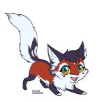  all_fours animated canid canine chibi feral fox fur looking_at_viewer low_res mammal red_body red_fur rukifox short_playtime solo 